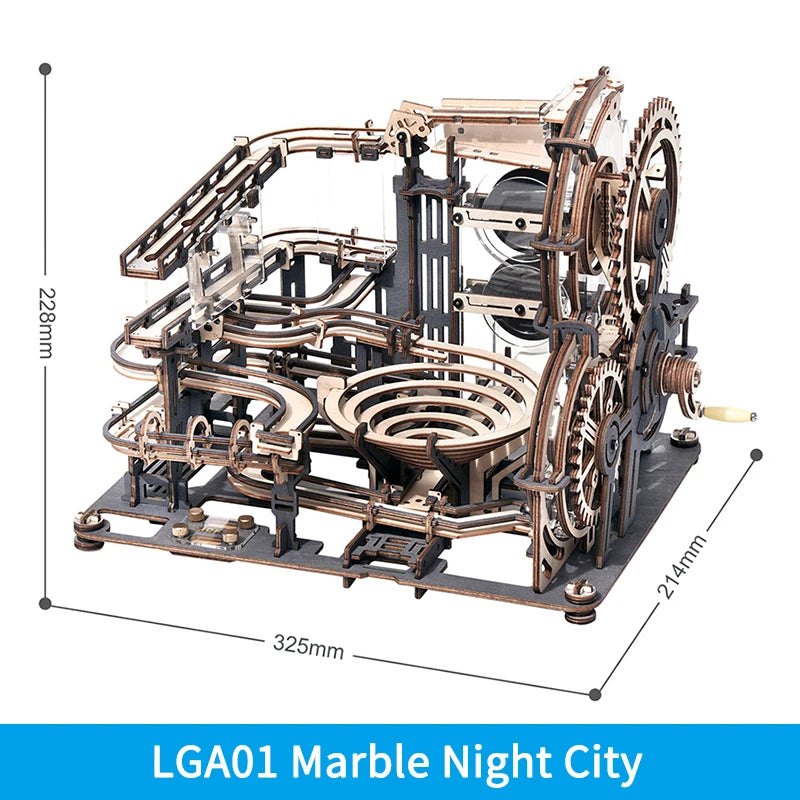 Robotime Marble Night City 3D Wooden Puzzle Waterwheel