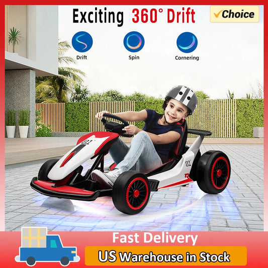 HobbyLane 24V Dual 150W Go Kart For Kids Pedal Drift Kart
