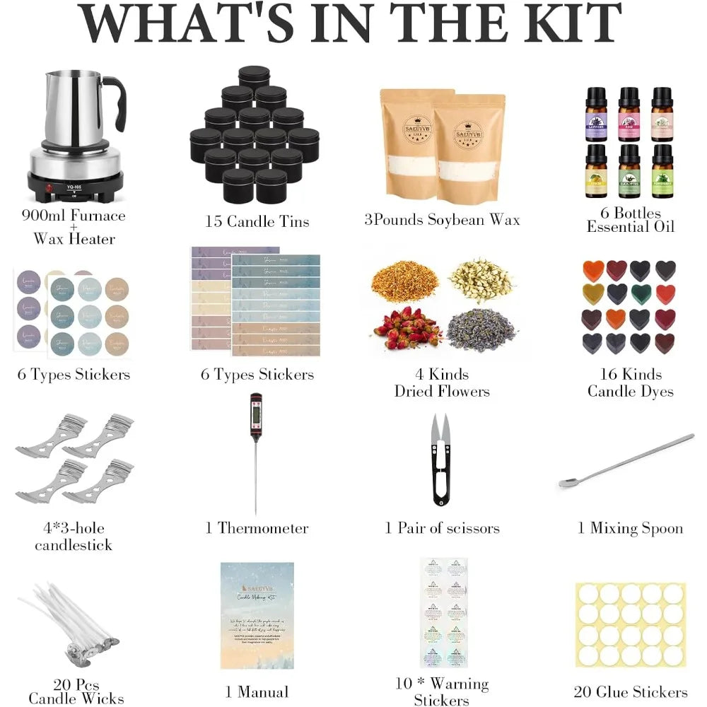 Candle Making Kit With Wax Melter For Adults