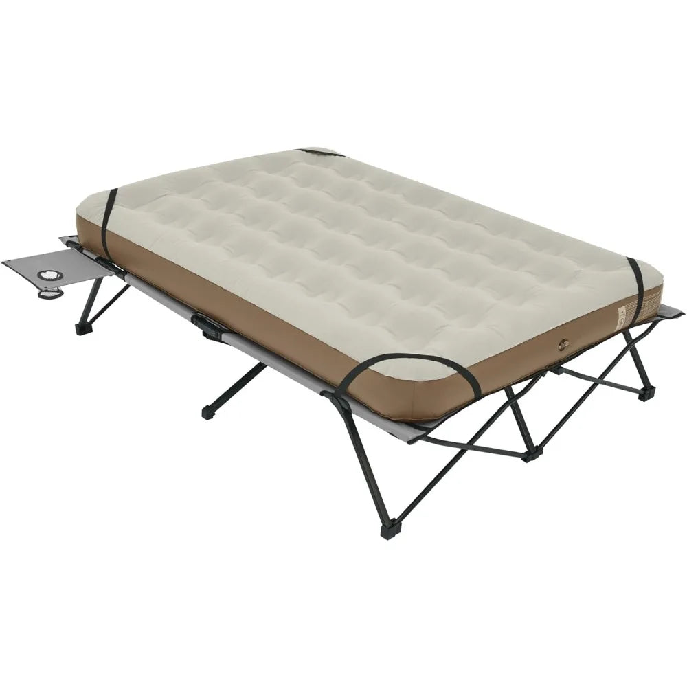 Camping Cot With Air Mattress And Side Table For Adults