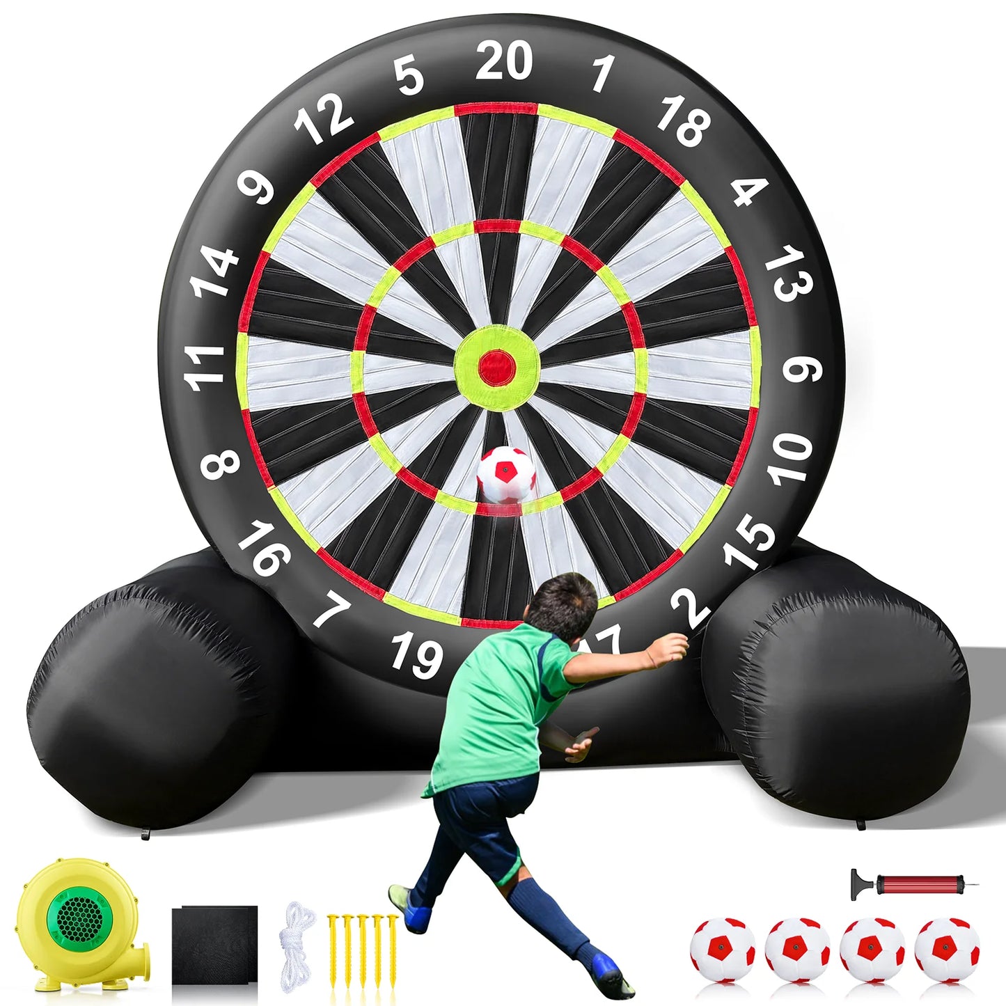 VANCEN Giant Outdoor Inflatable Soccer Darts Set With Blower
