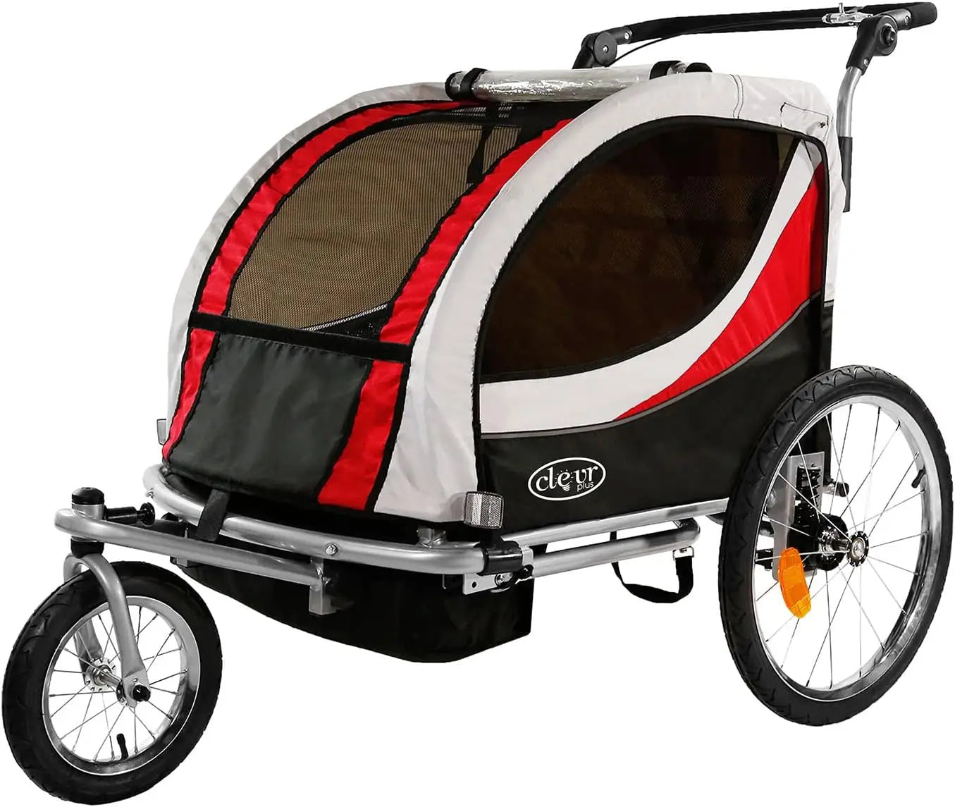 Deluxe Three In One Double Seat Bicycle Trailer Jogger