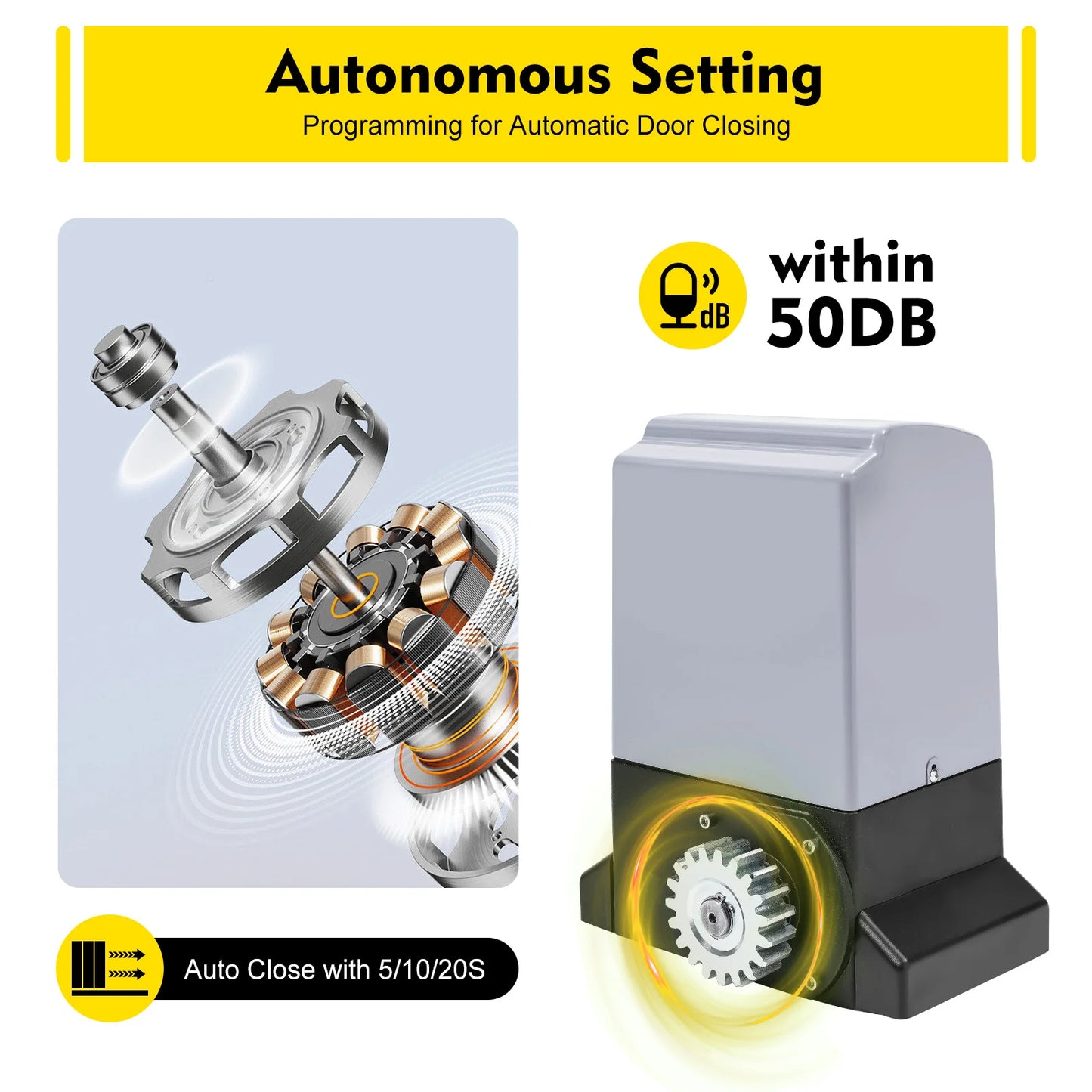 Automatic Sliding Gate Opener Electric Motor Waterproof