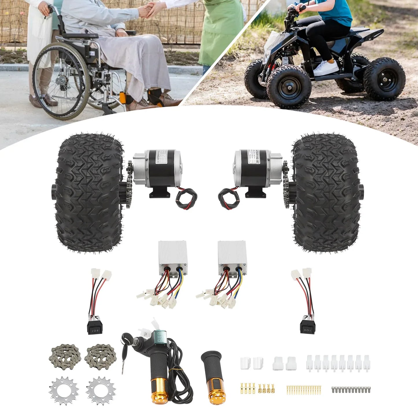 350W Electric Motor Conversion Kit for Scooters and Carts