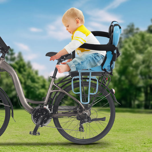 Rear Mounted Child Bike Seat With Guardrail And Backrest