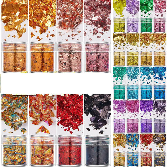 YAKAMOZ Gold Foil Fragments For Epoxy Resin Craft Jewelry