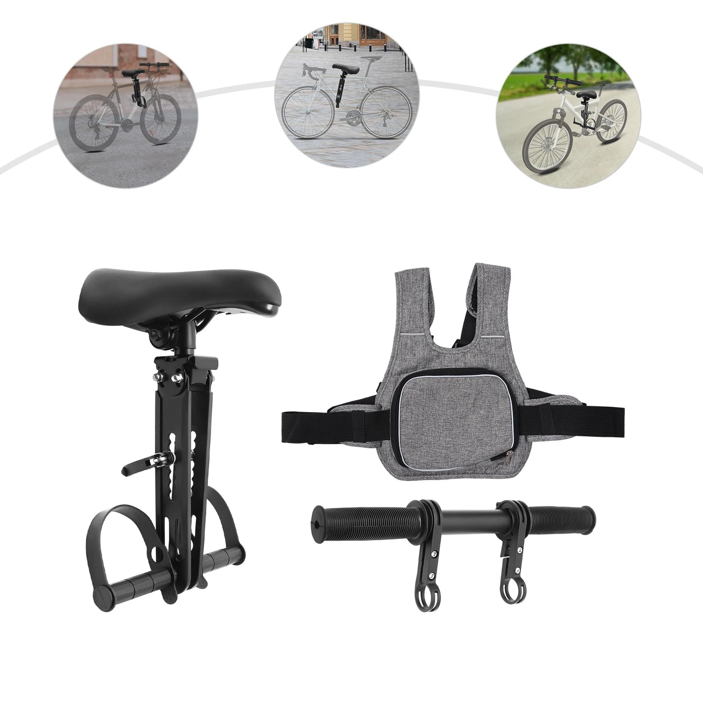 Hignconcerned Child Bike Seat With Support Frame And Belt