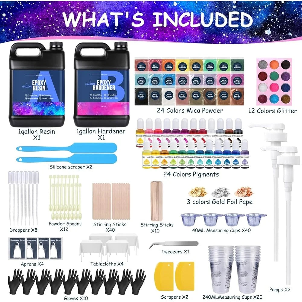 XMSJ Clear Epoxy Resin Kit For Beginners Home Crafts