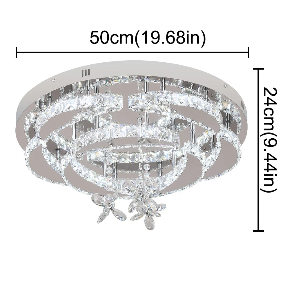 VETRULUS Modern Crystal Chandelier LED Pendant Light