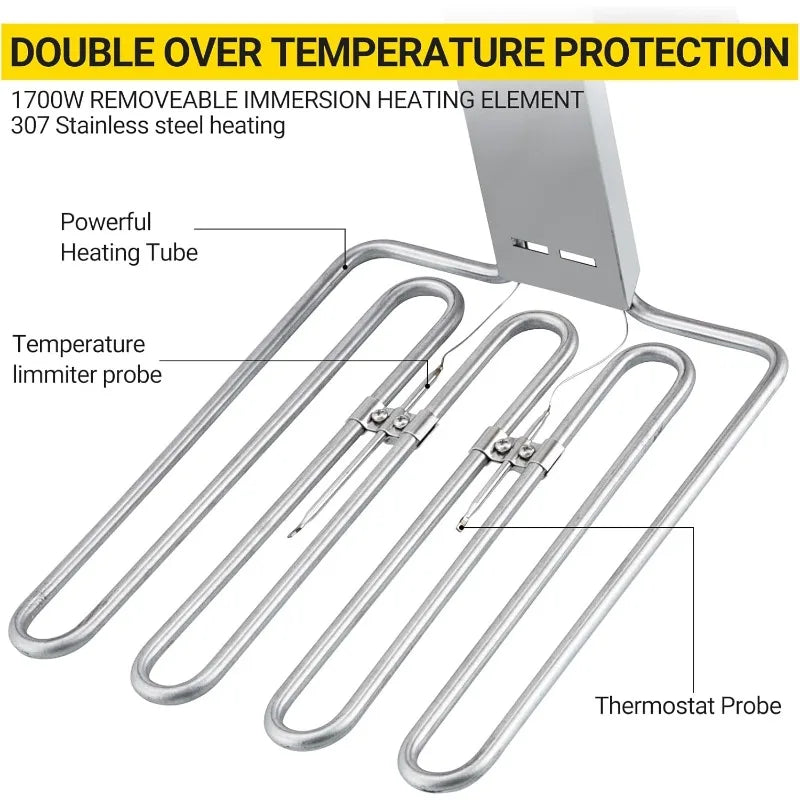 XMSJ Commercial Deep Fryer With Basket Electric Countertop