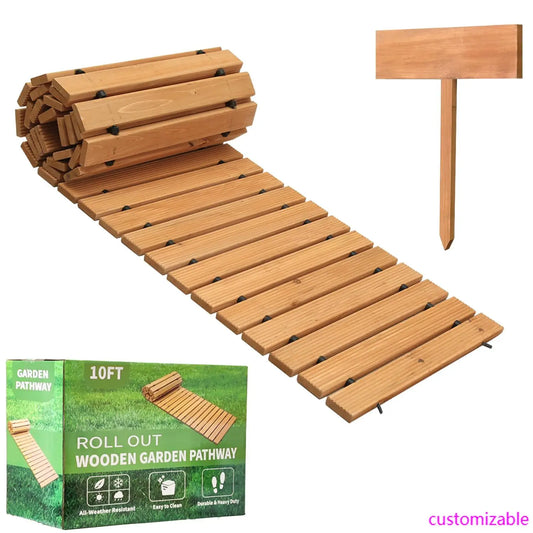 XMSJHign Concerned Outdoor Wooden Garden Pathway Non Slip
