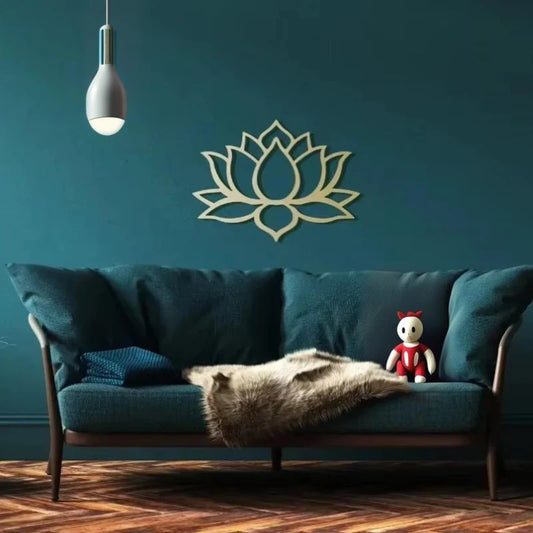 CIFBUY Lotus Metal Wall Art Exquisite Lotus Flower Decor