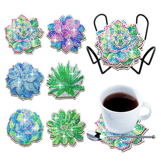 Frame Diamond Painting Coaster Kit Sunflower Mandala Set