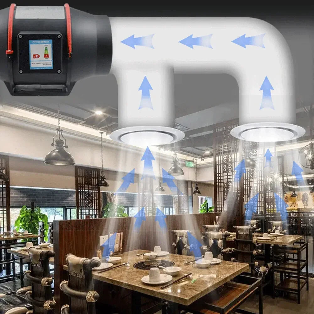 CNCEST Silent Exhaust Inline Duct Fan 310 CFM Ventilation