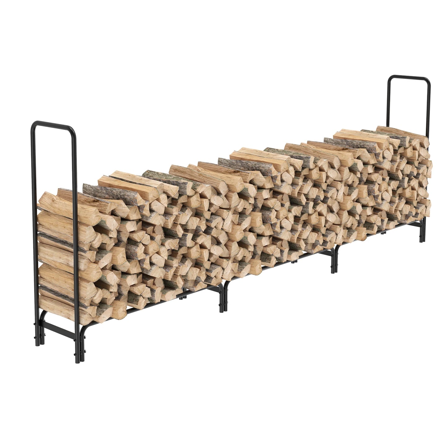 Heavy Duty Metal Log Rack For Outdoor Firewood Storage