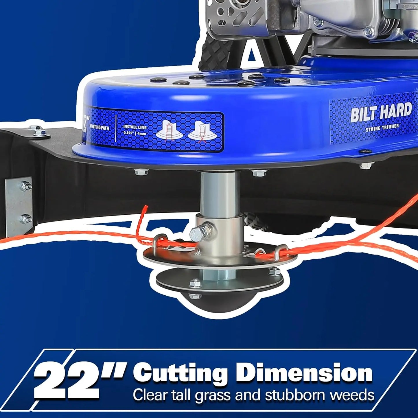 XMSJ Walk Behind String Trimmer 170cc Gas Lawn Mower