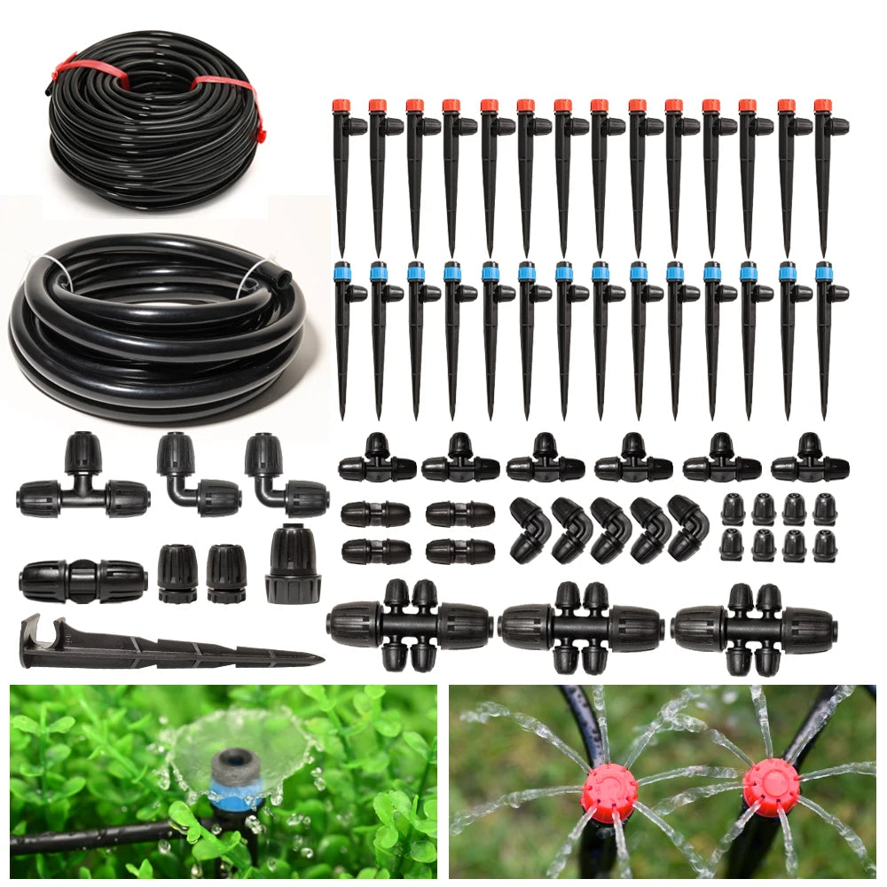 Drip Irrigation Kit With Adjustable Drippers Locking
