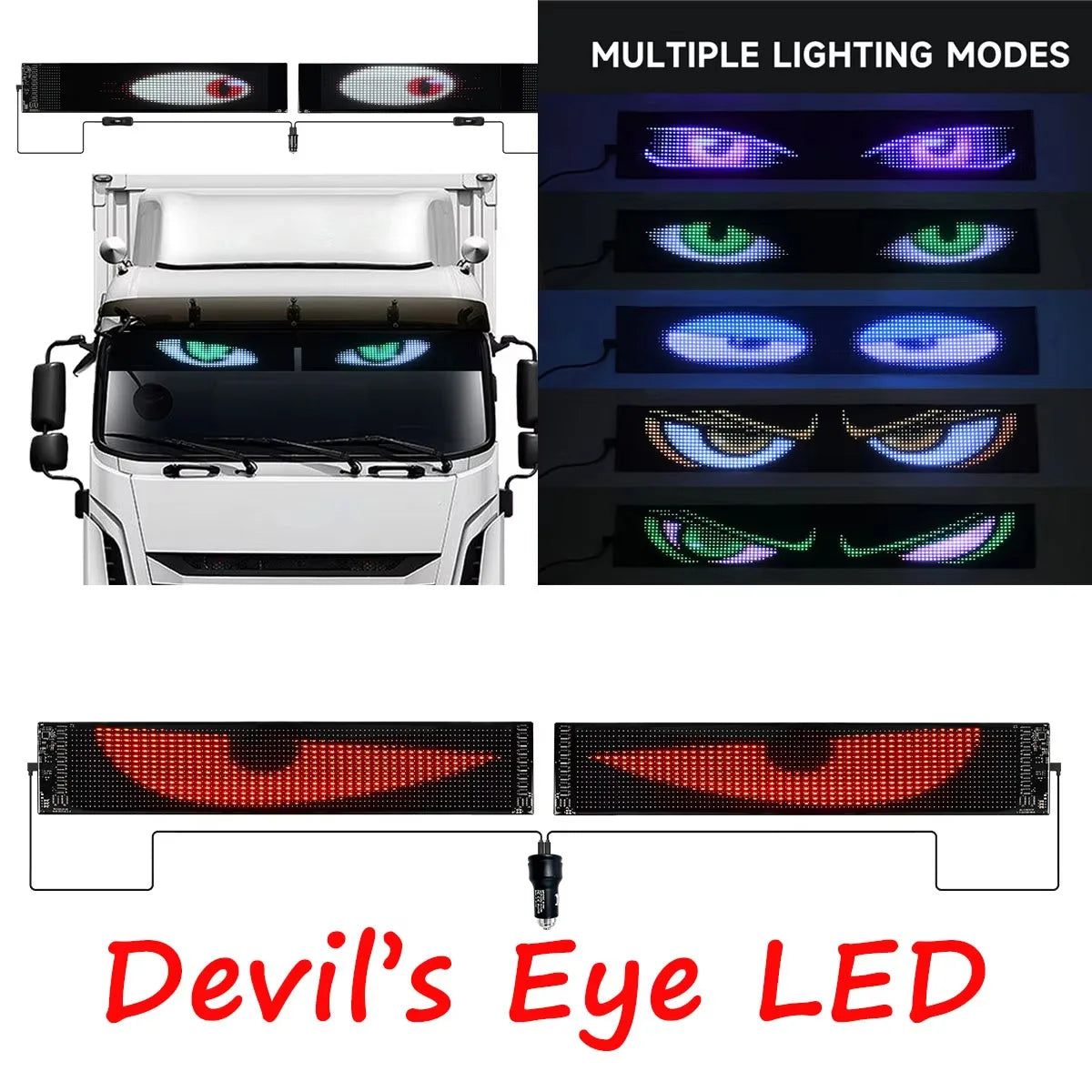 LED Car Sign Pixel Matrix Panel DIY Bluetooth App Control