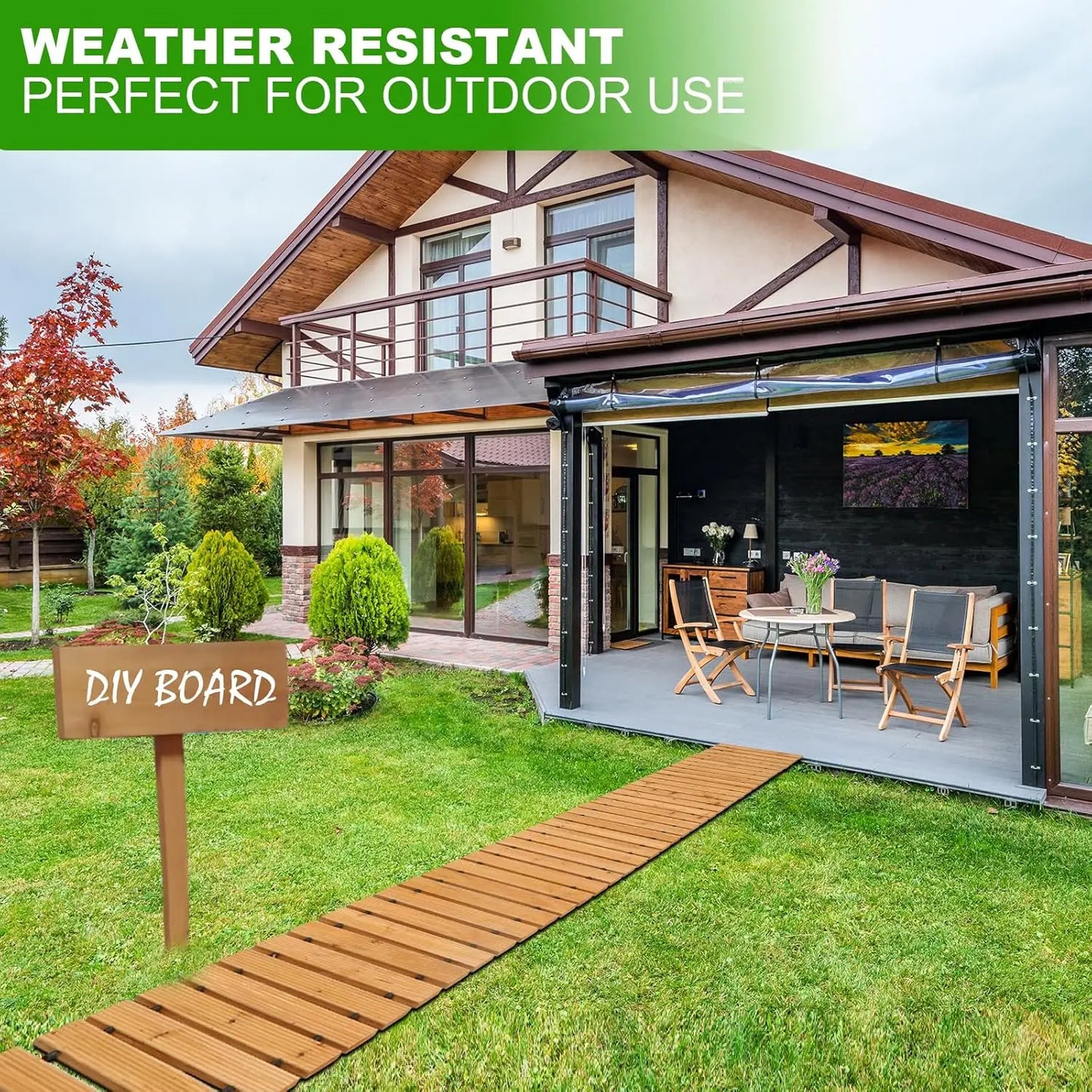 XMSJHign Concerned Outdoor Wooden Garden Pathway Non Slip