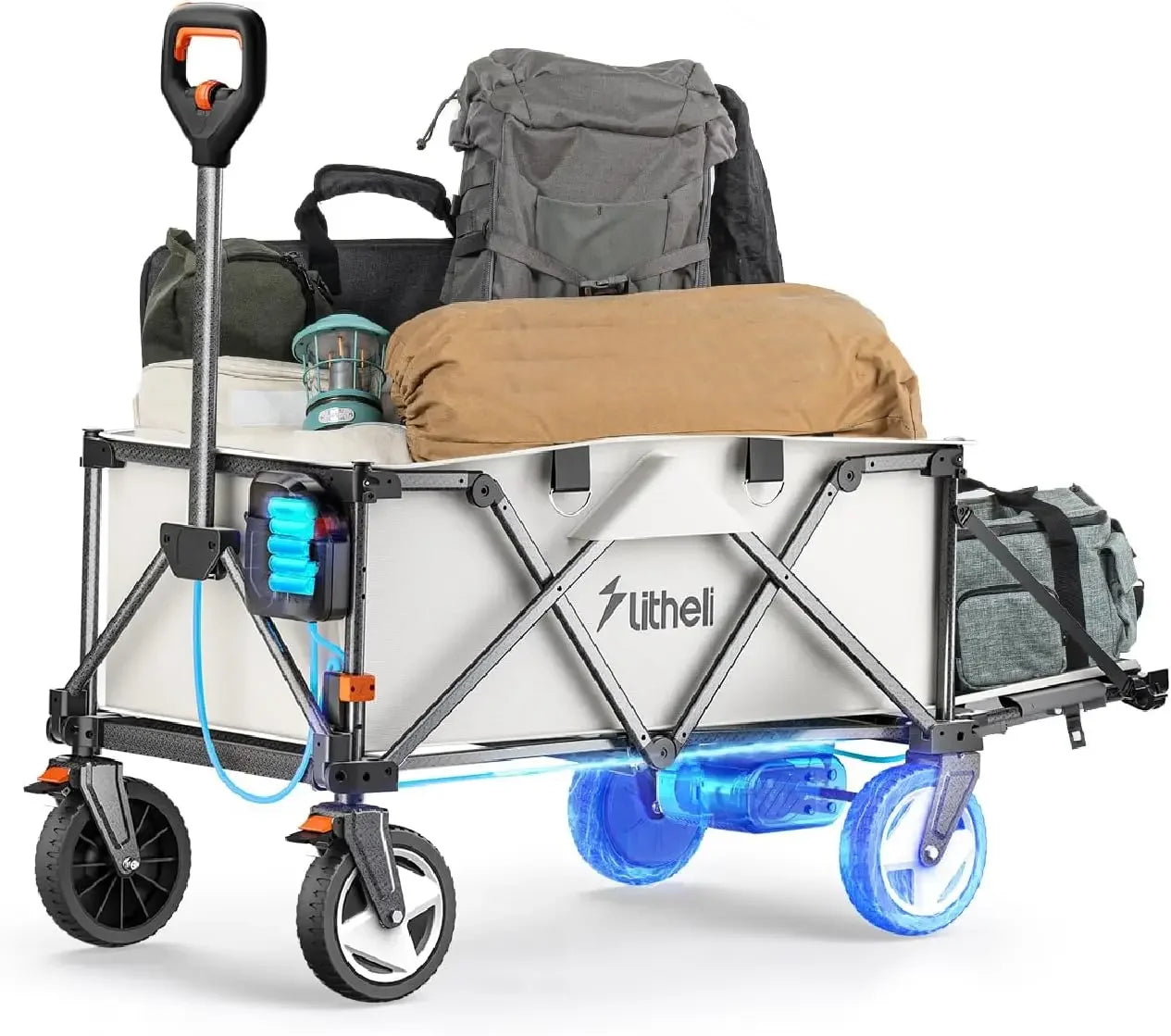 XMSJ Electric Utility Wagon Cart Foldable All Terrain