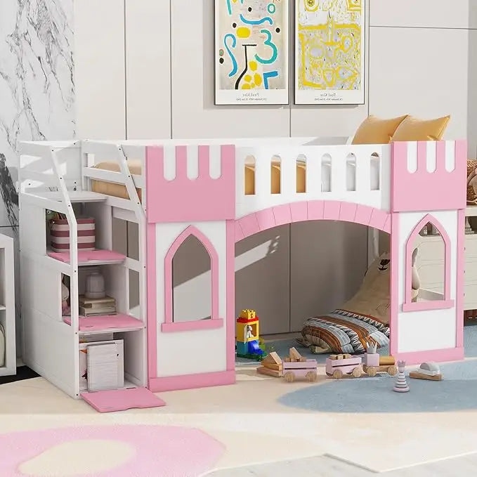 Harper And Bright Designs Loft Bed With Storage Window