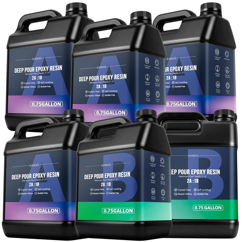 XMSJ Deep Pour Epoxy Resin Kit For River Tables And More