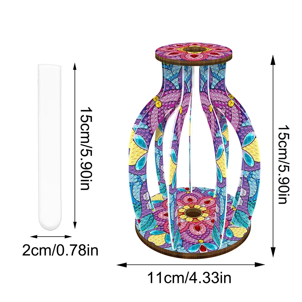 Alloet Wooden Diamond Mosaic Vase Kit For Beginners