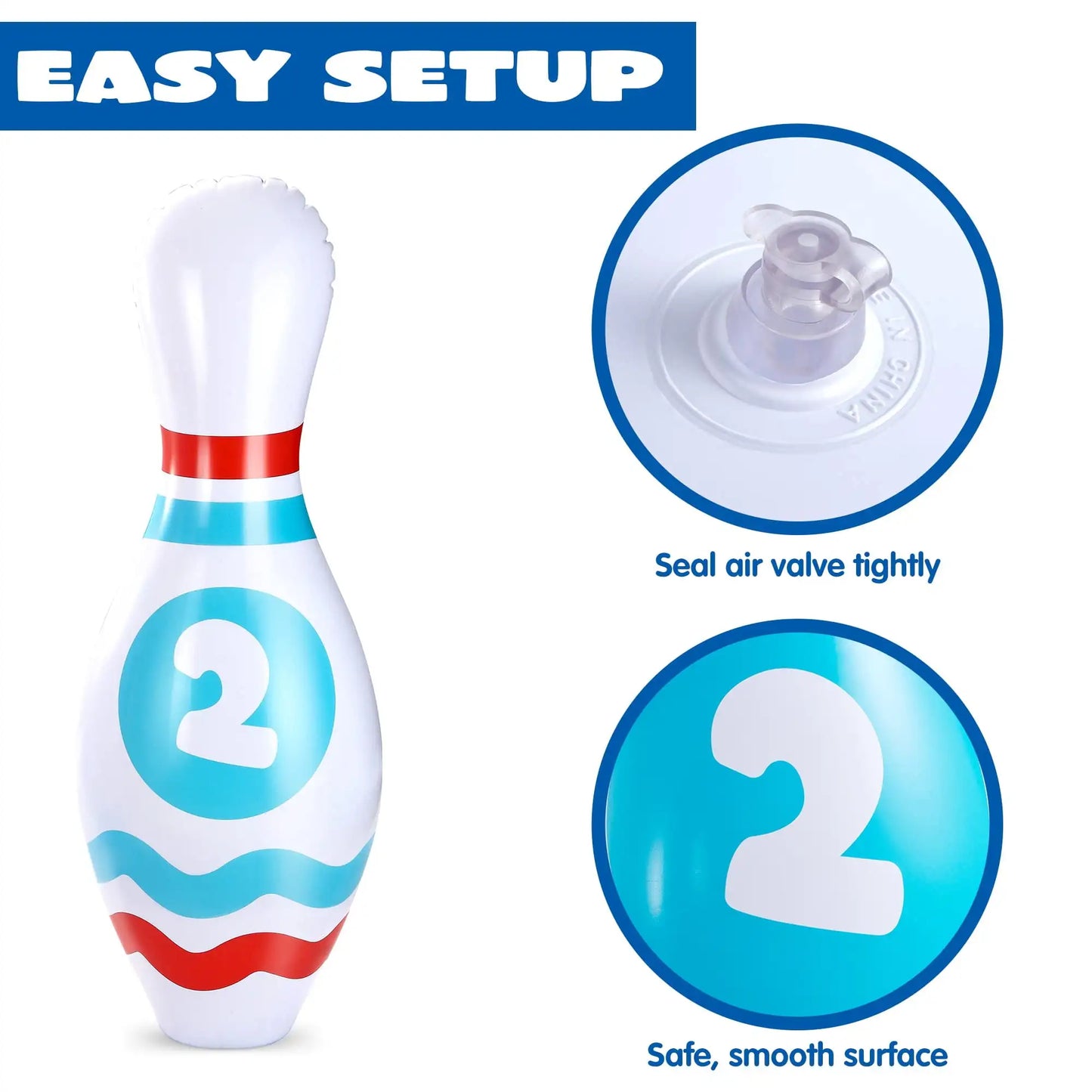 Joyfy Giant Inflatable Bowling Set For Kids And Adults