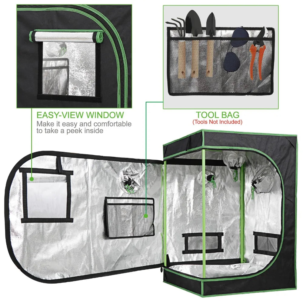 Hydroponic Grow Tent With Waterproof Floor Tray Indoor