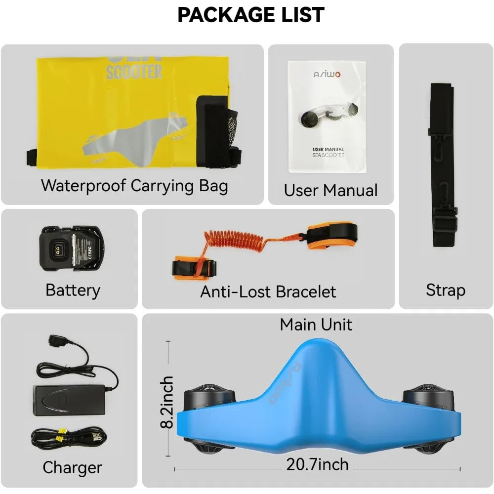 Sea Scooter Dual Motors With Action Camera Mount 40M