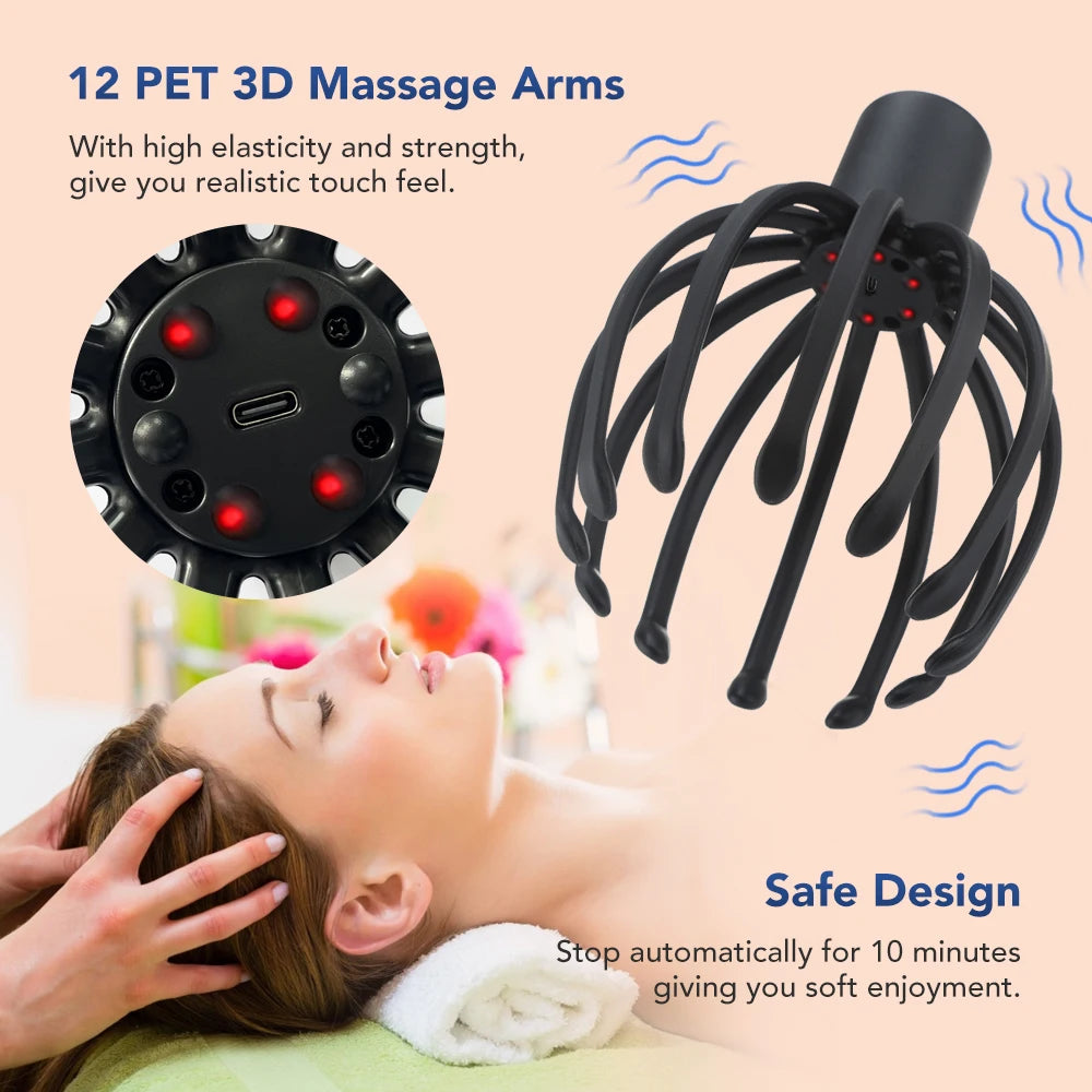 Hailicare Electric Octopus Claw Scalp Massager Stress Relief