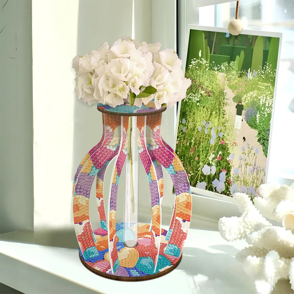 Alloet Wooden Diamond Mosaic Vase Kit For Beginners