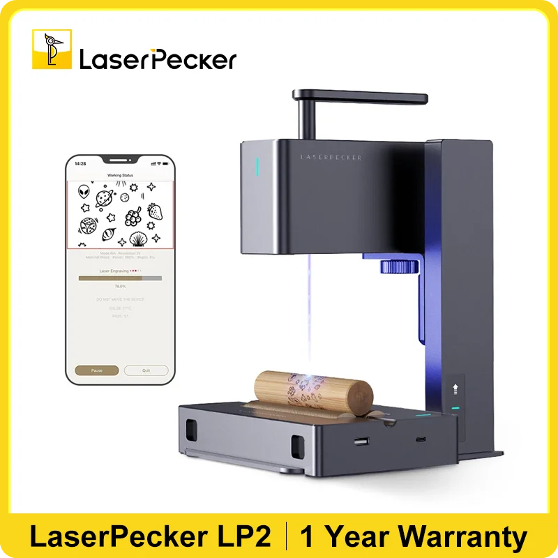 LaserPecker Portable Laser Engraver For Wood Engraving