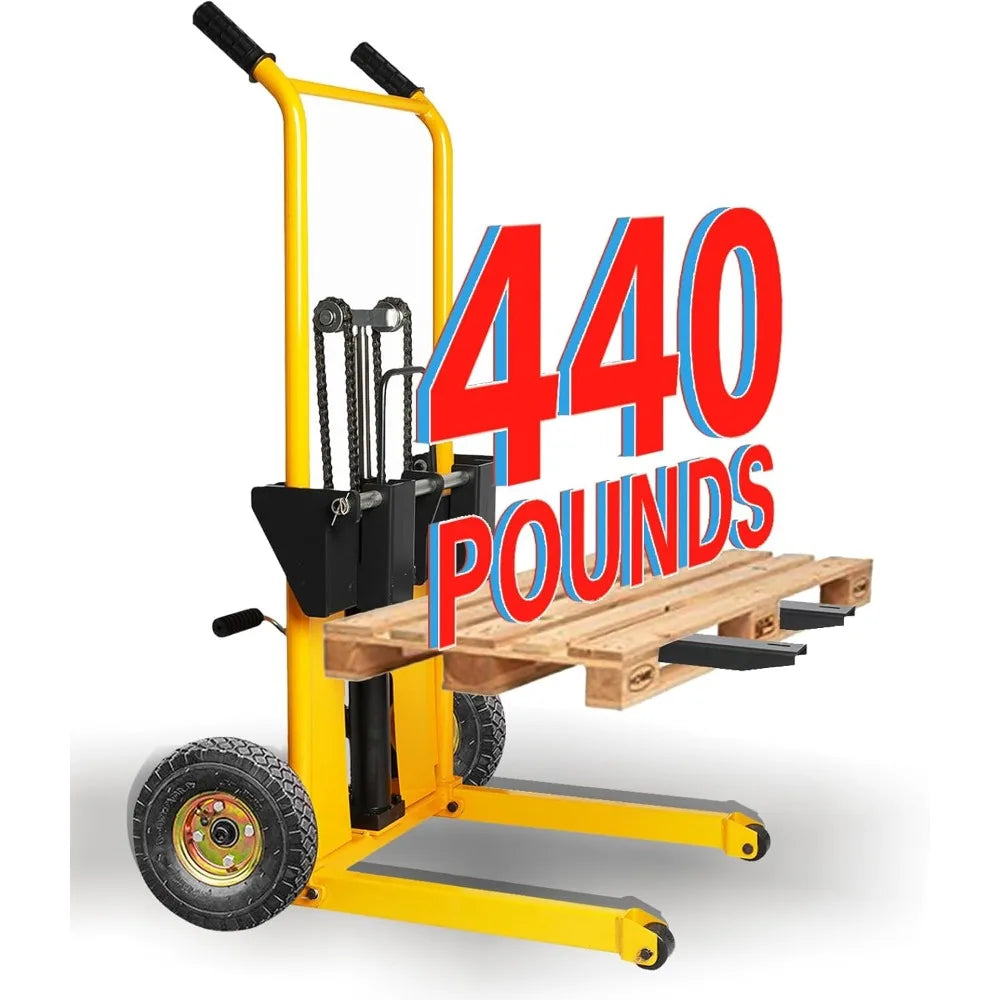Lift Winch Stacker Pallet Truck Trolley Lift Table 440 Lbs