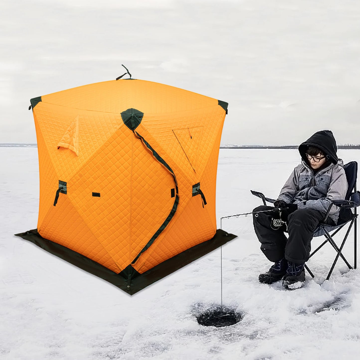 Hign-concerned Ice Fishing Tent Insulated Portable Shelter