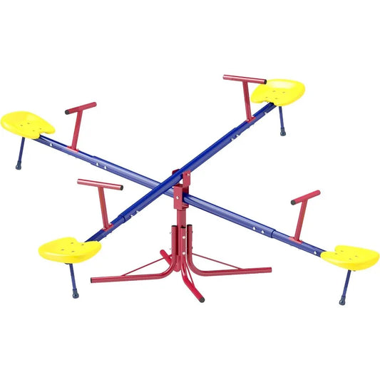 Outsunny 360 Spin Seesaw Teeter Totter Four Seater Outdoor