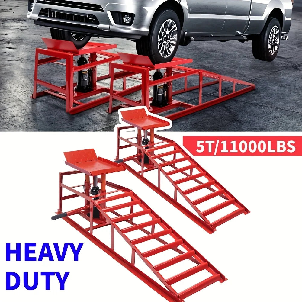 Heavy Duty Hydraulic Car Ramps 11000lbs Floor Jack Lift