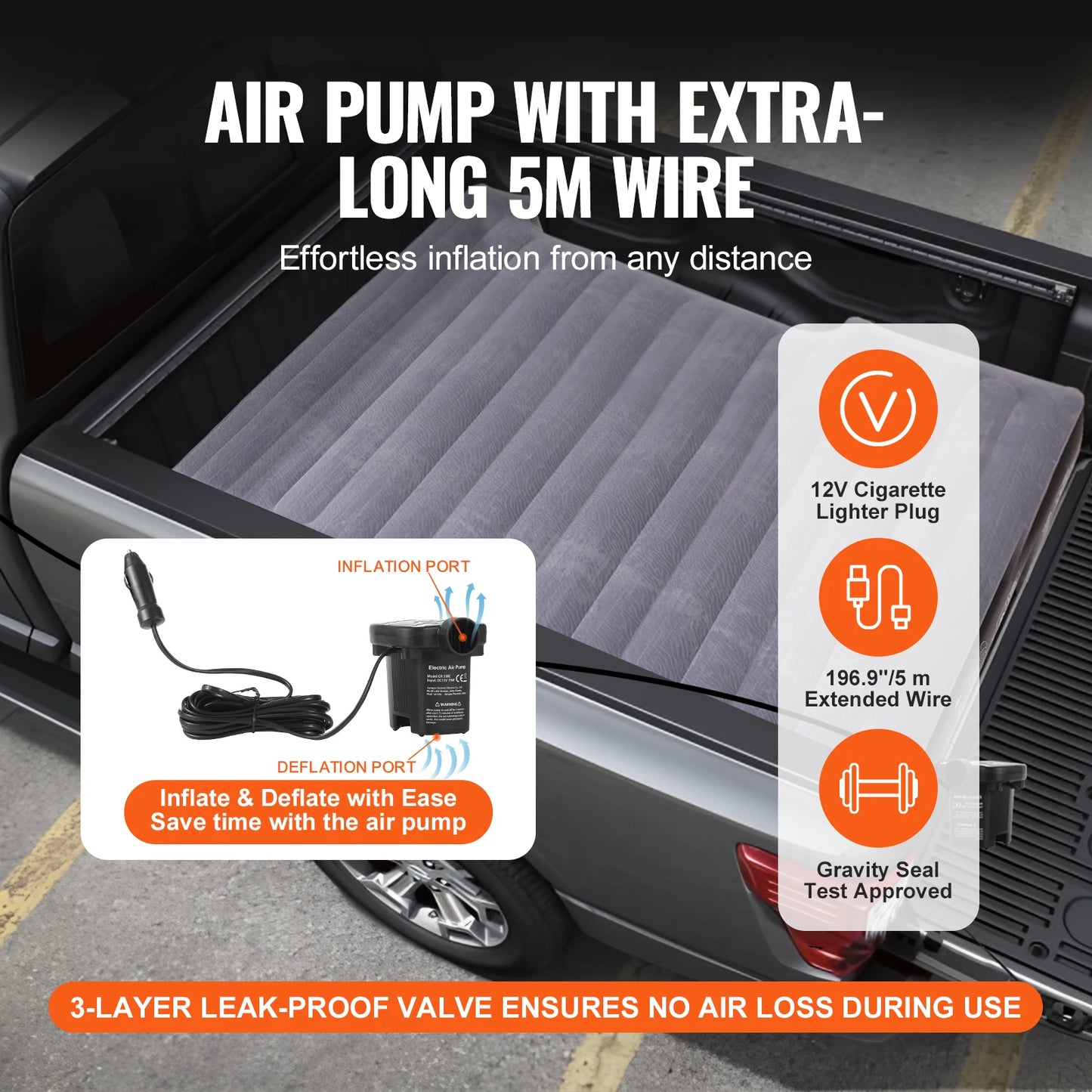Truck Bed Air Mattress For Camping And Trips Waterproof