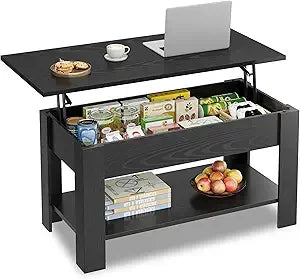 Lift Top Coffee Table With Hidden Compartment And Storage
