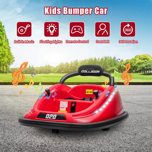 Electric Kids Ride On Car Bumper 360 Spin Vehicle Remote