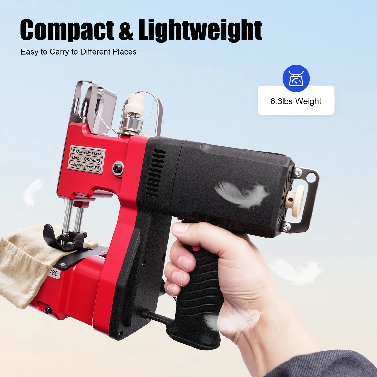 110V Portable Electric Stitching Machine For Leather Canvas