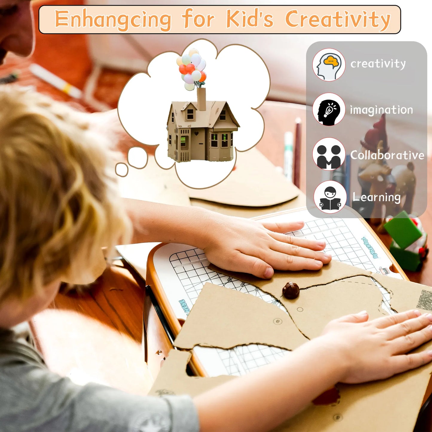 BeaverBot Safe Cardboard Construction Kit For Kids Saw