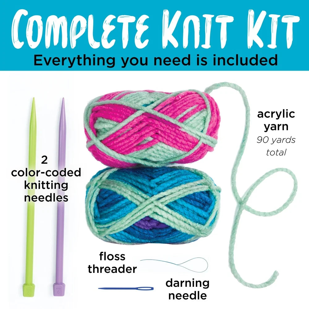 XMSJ Knitting Kit For Kids 9 12 Unisex Scarf Craft