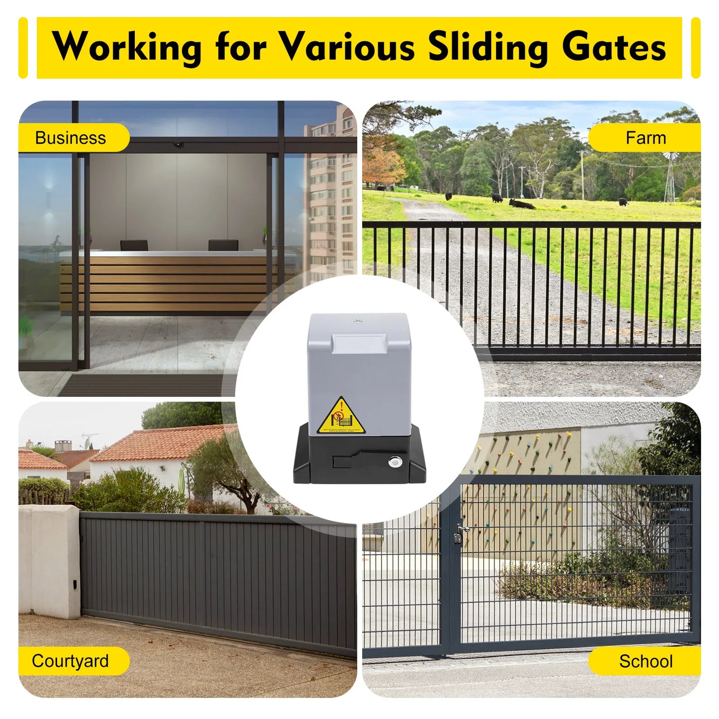 Automatic Sliding Gate Opener Kit 2000kg With Remotes 6m