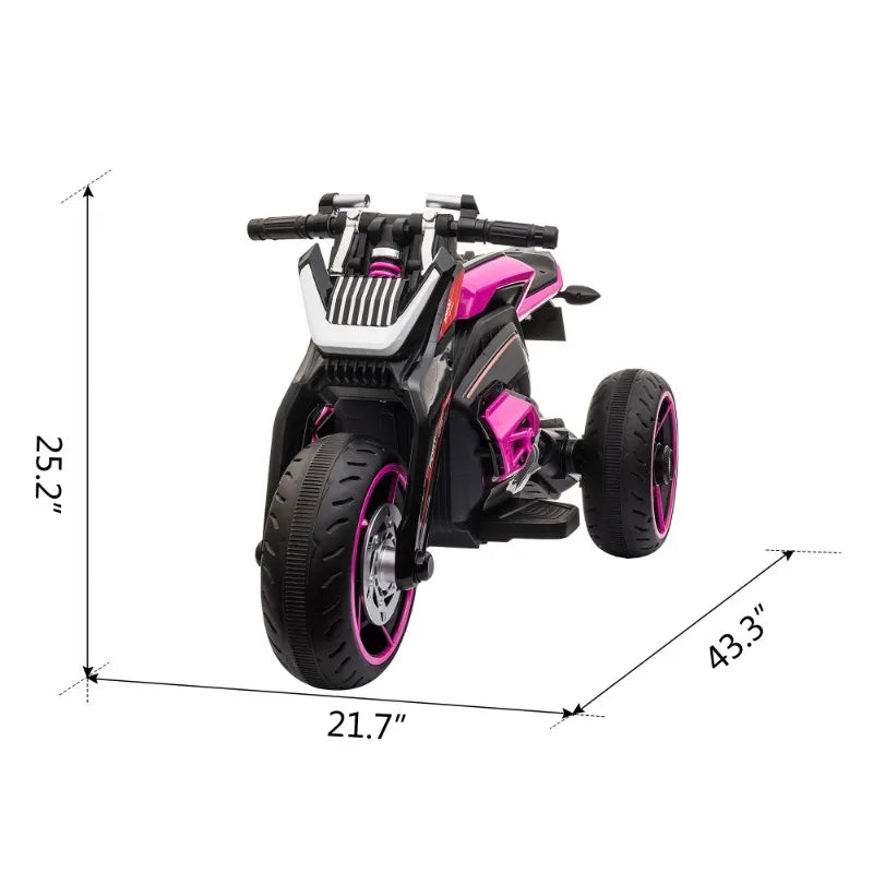 Electronic 12V Three Wheel Ride On Motorcycle For Kids