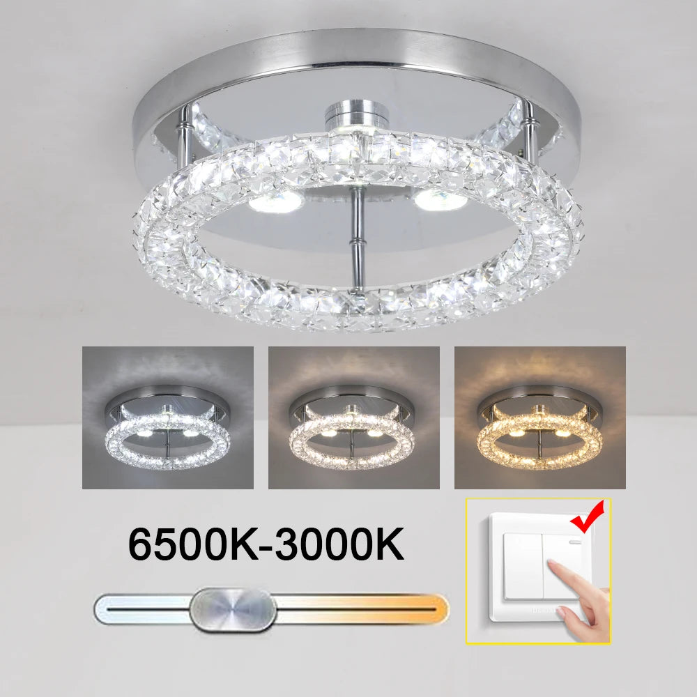 VETRULUS Modern Crystal Chandelier LED Pendant Light