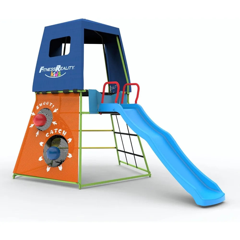 Explorer Adventure Climbing Fort Platform Slide Tent