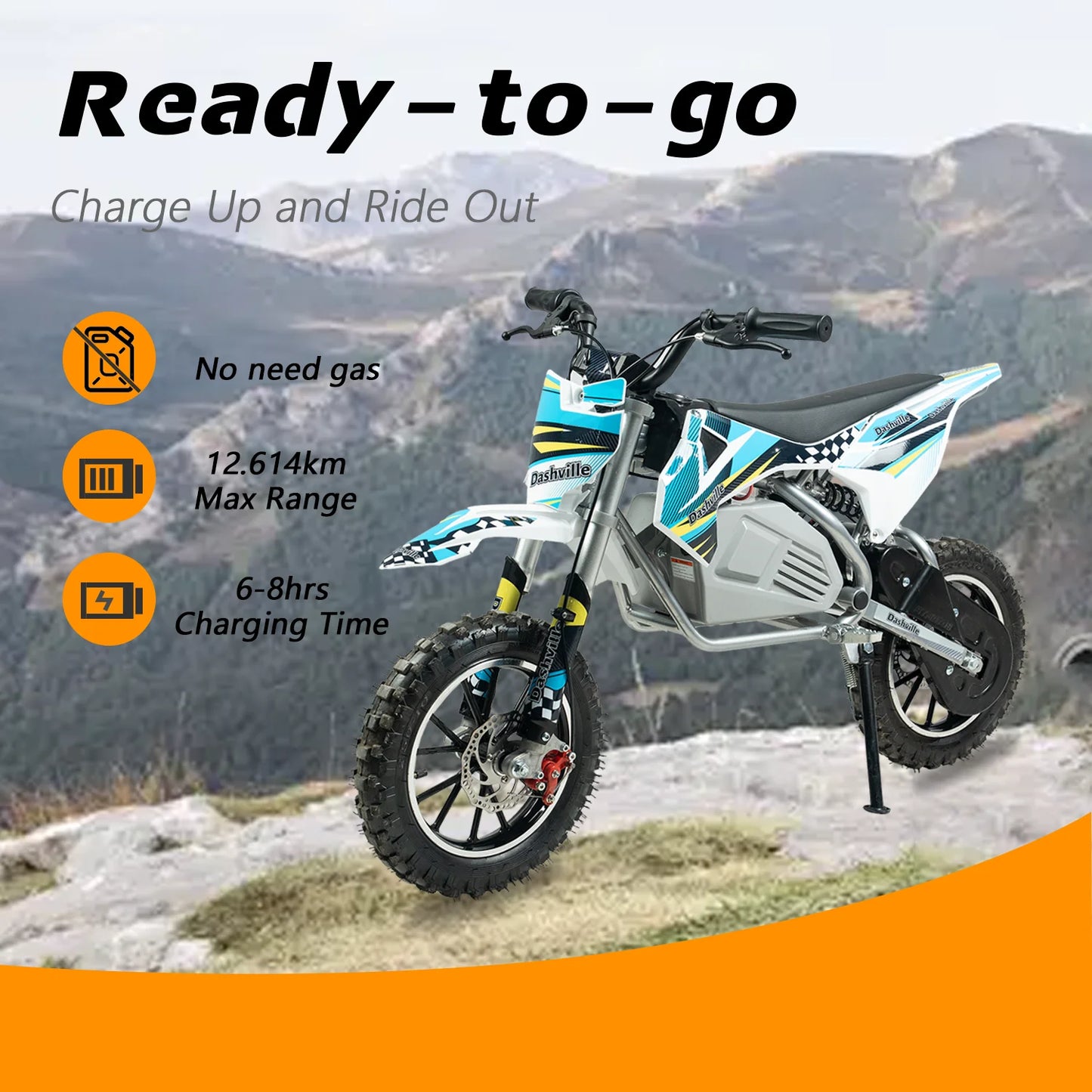 Dashville Electric Dirt Bike For Kids Off Road Suspension