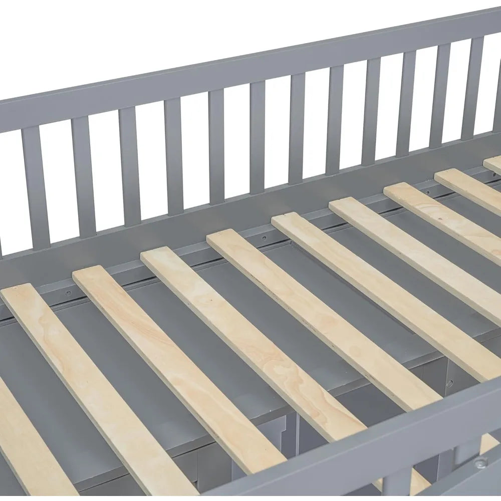 Harper And Bright Designs Loft Bed With Wardrobe And Ladder