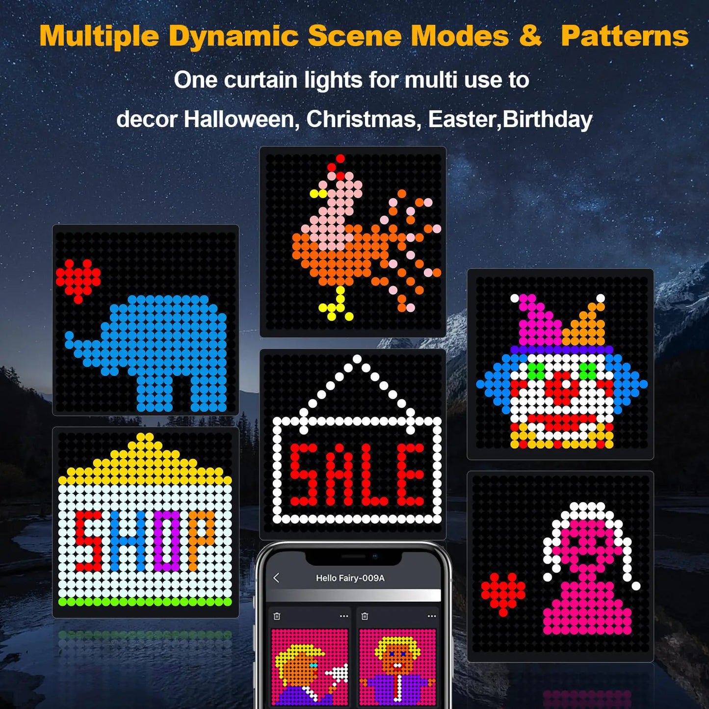 MIMIRGB Smart RGB LED Curtain Lights with App Control USB